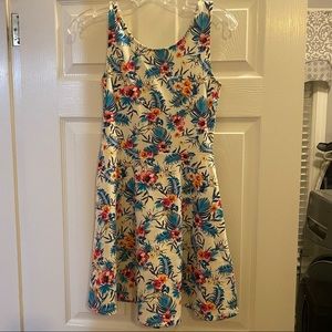 tropical skater dress